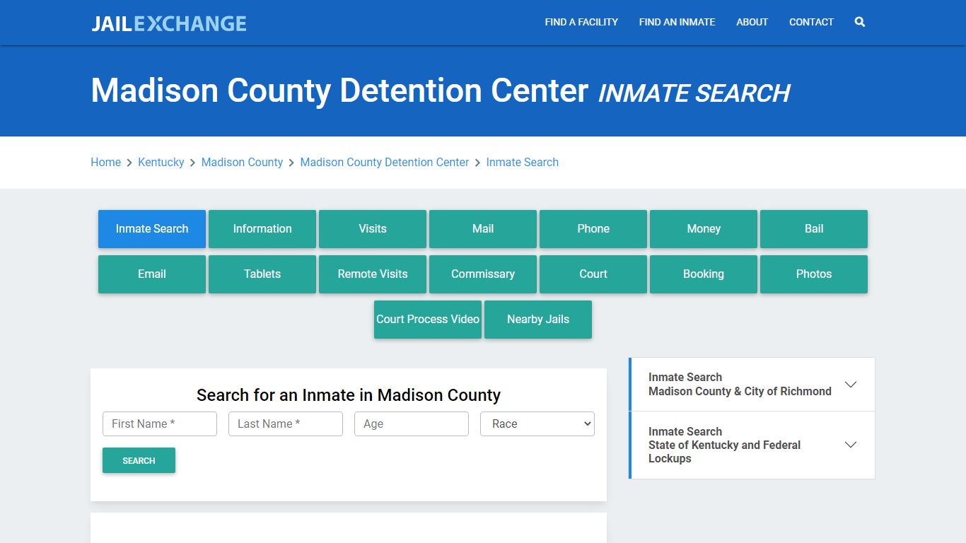 Madison County Detention Center Inmate Search - Jail Exchange